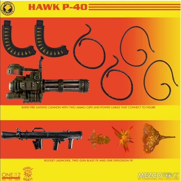 RUMBLE SOCIETY - Hawk P-40 Action Figure - Picture 12 of 12
